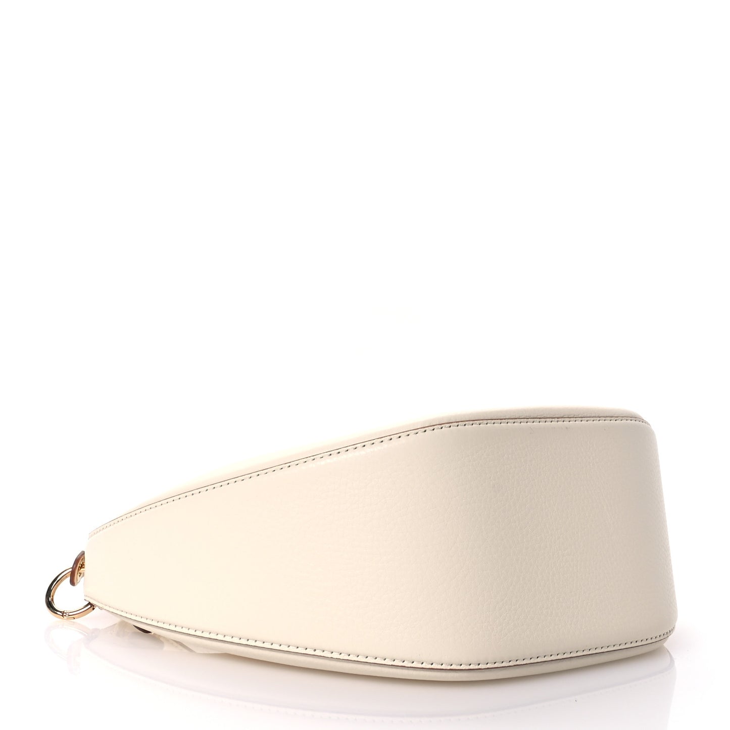 Grainy Calfskin Small Vlogo Moon Hobo Bag Ivory
