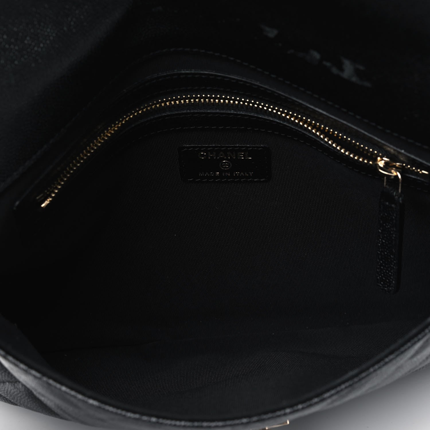 Chanel Caviar Quilted Medium Golden Class Pouch Black 4 of 5
