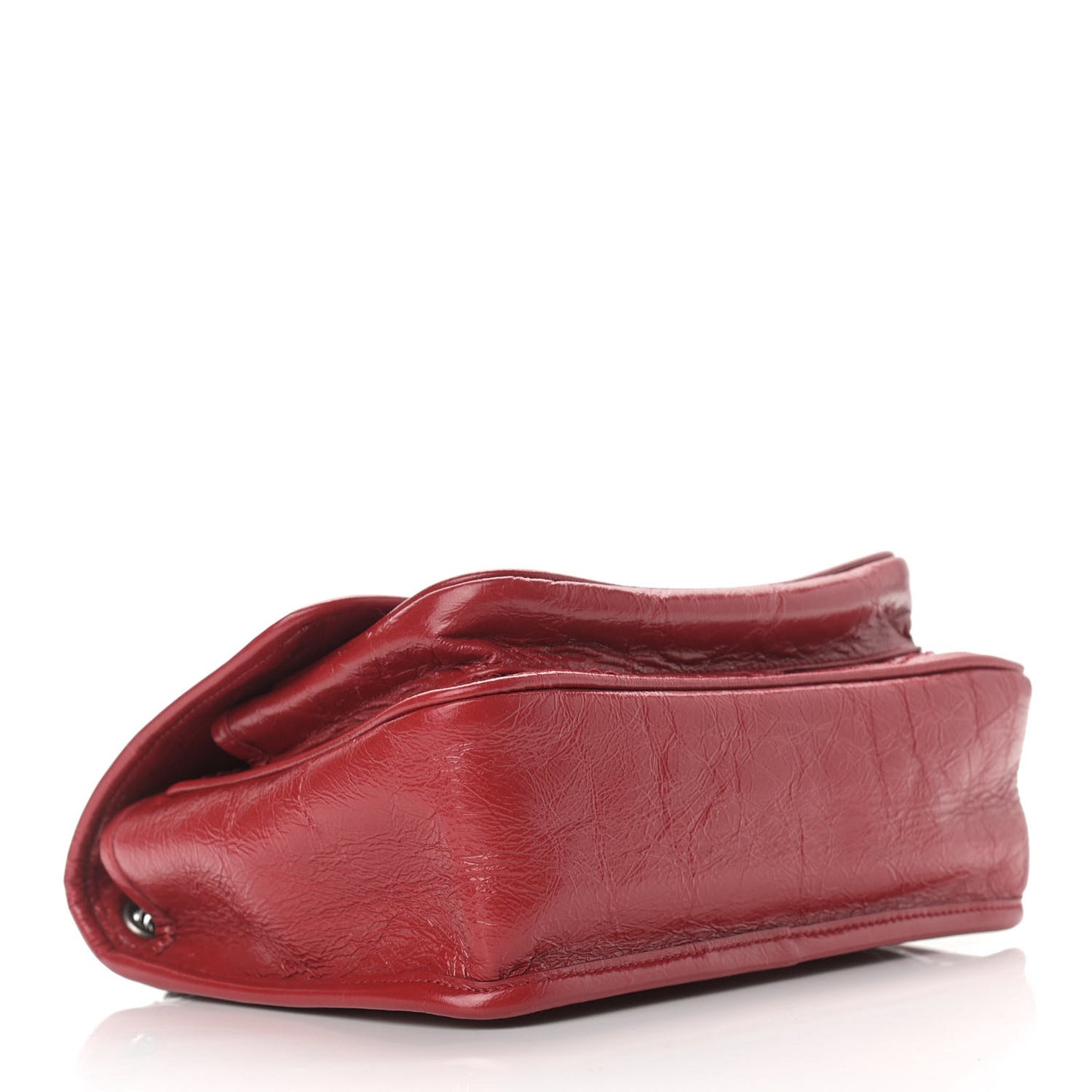 Crinkled Calfskin Matelasse Monogram Baby Niki Chain Satchel Rouge Eros