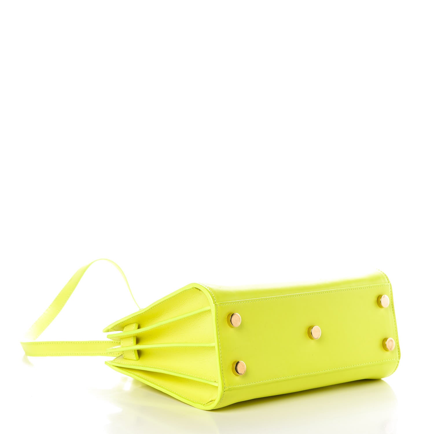 Saint Laurent Calfskin Nano Sac De Jour Neon Yellow 4 of 11