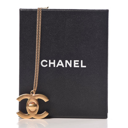 Chanel Large CC Turn Lock Pendant Necklace Gold 5 of 5
