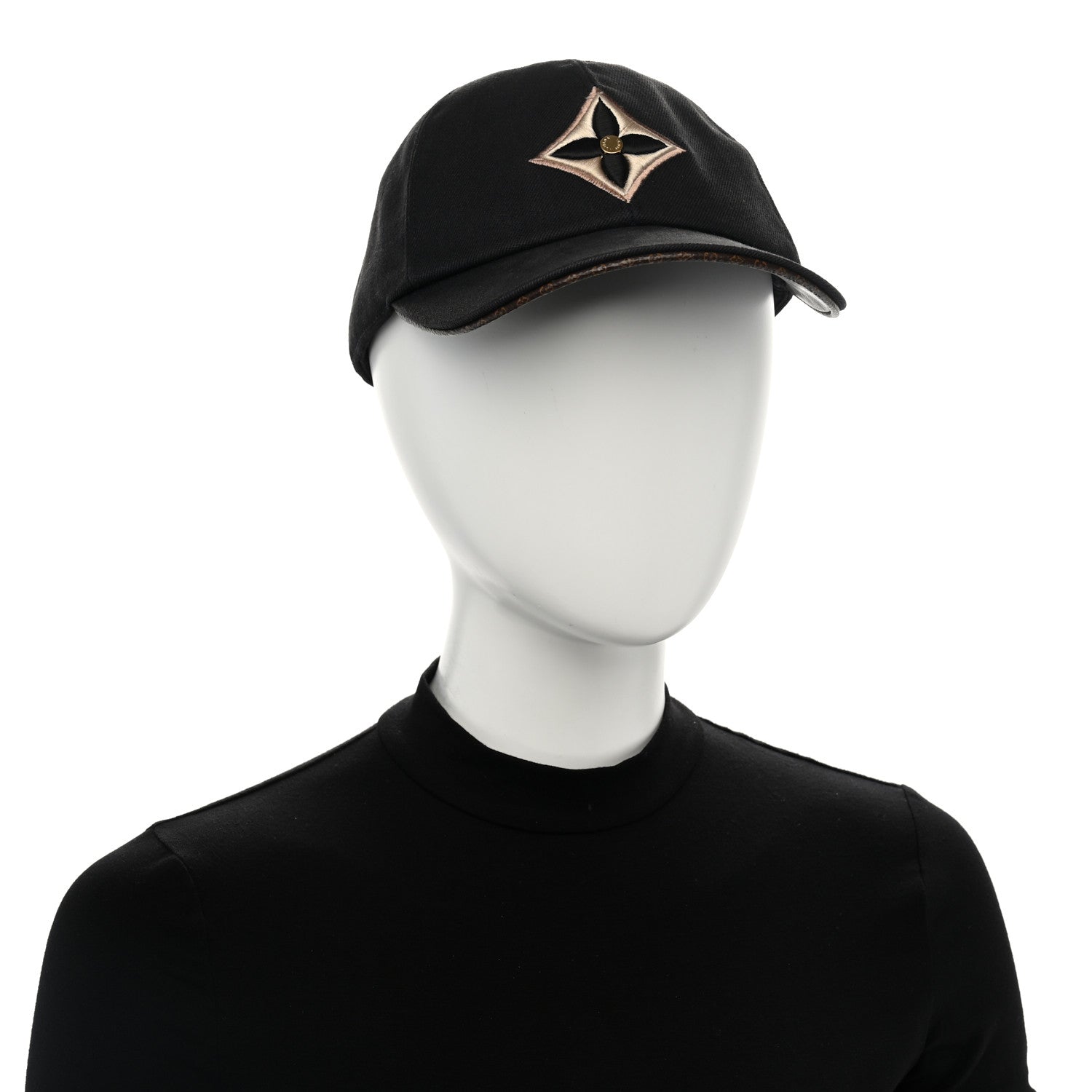 Louis Vuitton Monogram Cotton Jacquard Embroidered LV Day Cap M Black 2 of 11