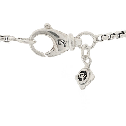 David Yurman Sterling Silver Diamond Initial K Charm Necklace 5 of 6