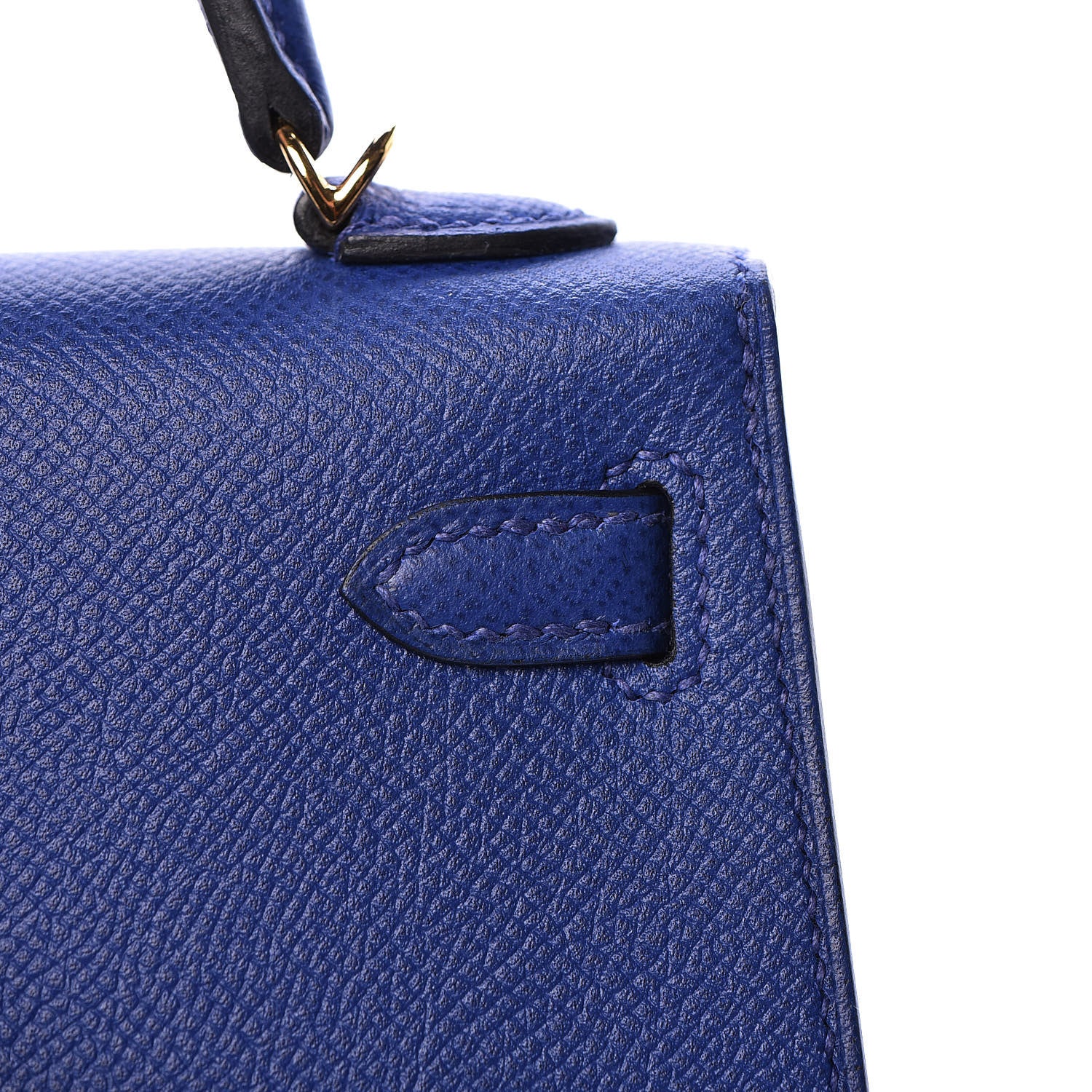 Hermes Epsom Mini Kelly Sellier 20 Bleu Electrique 28 of 35