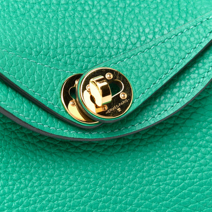 Hermes Taurillon Clemence Mini Lindy 20 Menthe 8 of 11