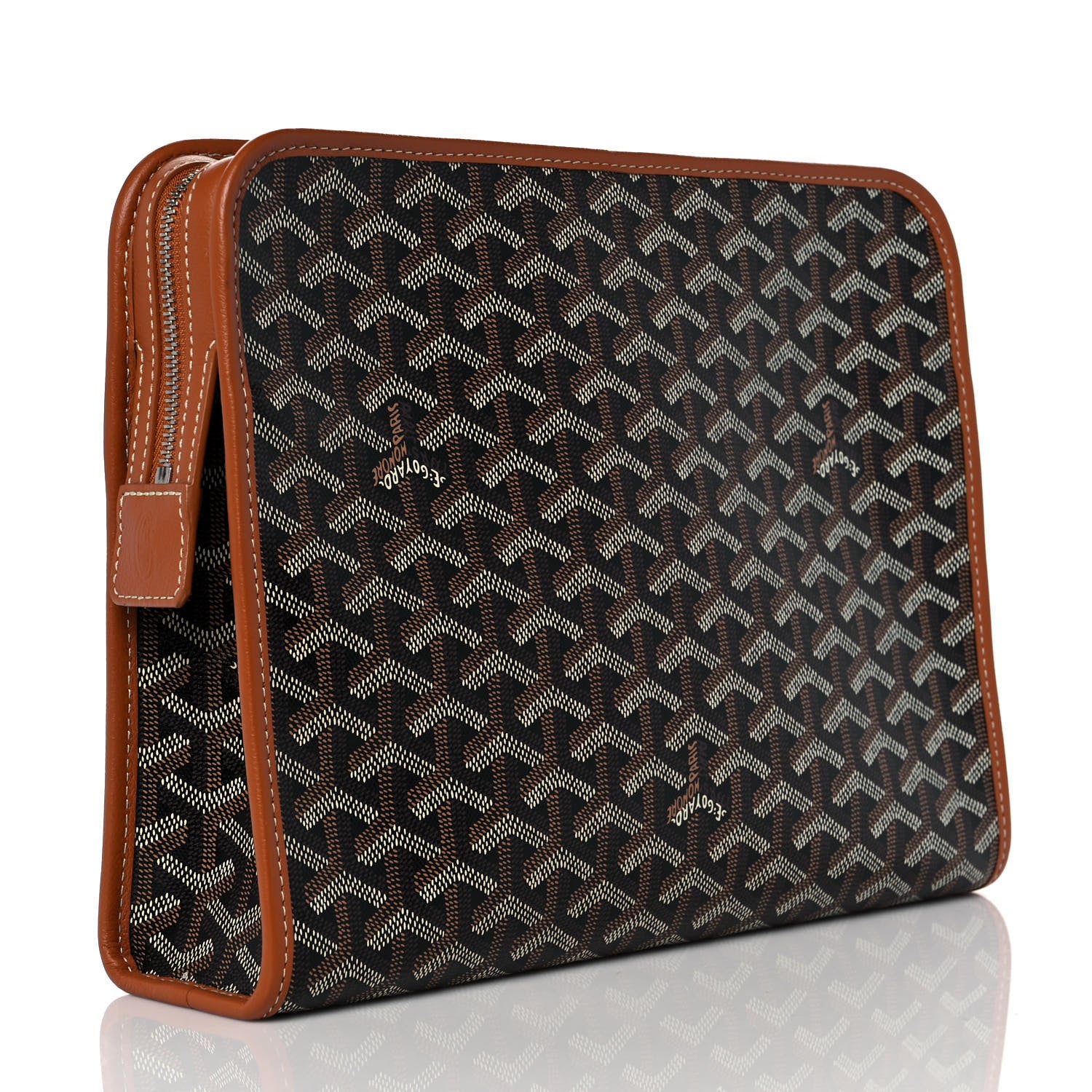 Goyard Goyardine Jouvence GM Toiletry Pouch Black Gold 3 of 8