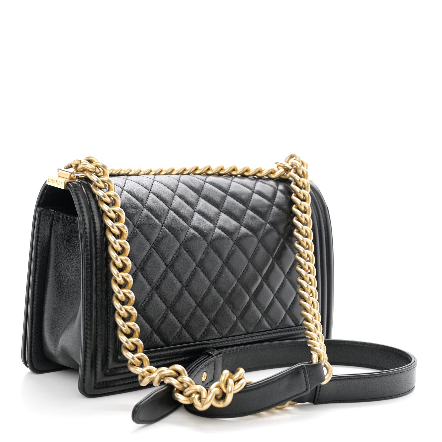 Chanel Lambskin Quilted Medium Boy Flap Black 3 of 11