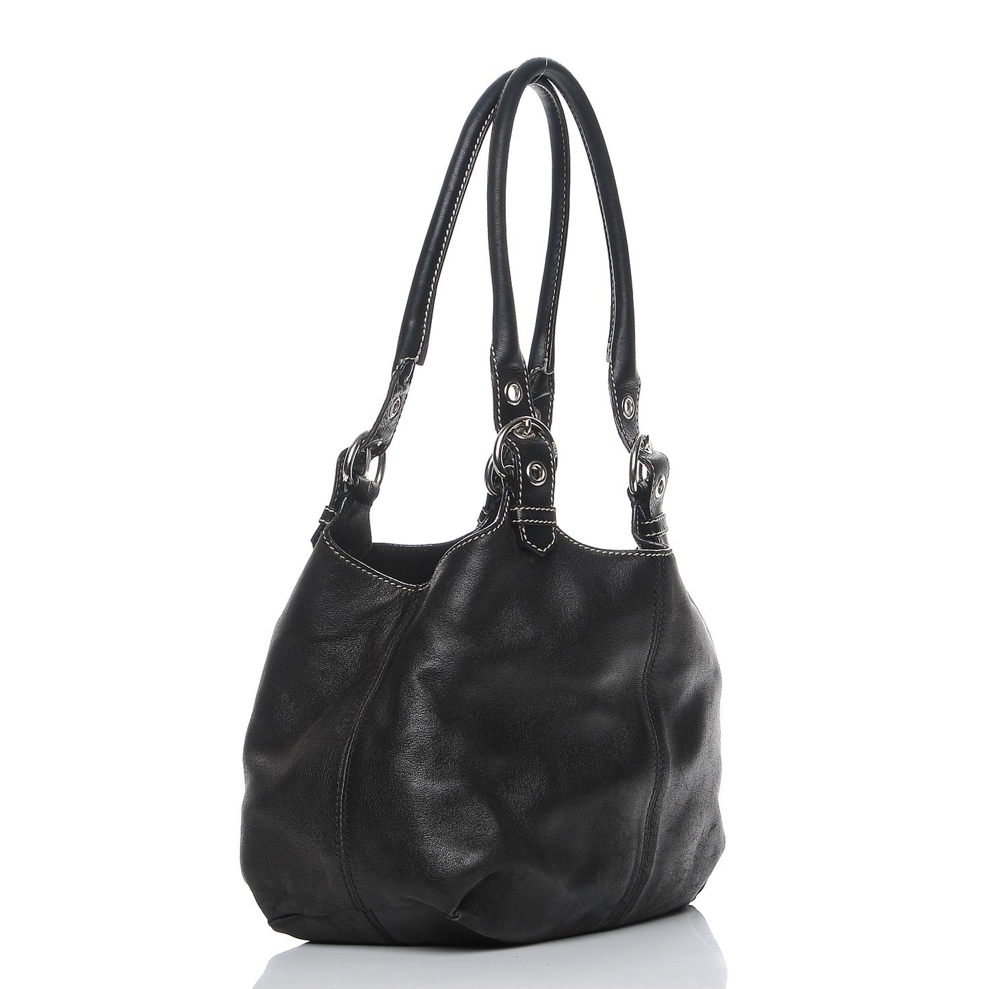 Nappa Small Shoulder Bag Nero Black