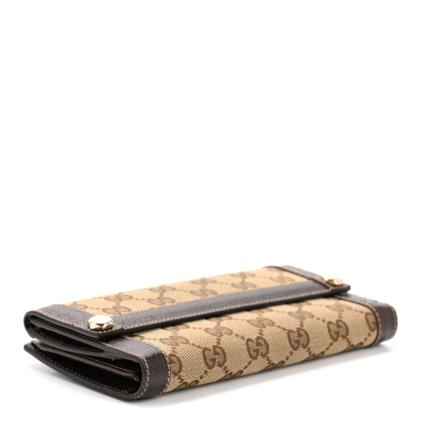 Crystal Monogram Continental Charmy Wallet Brown