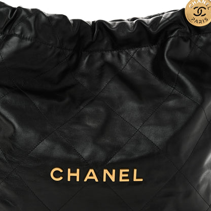 Chanel Shiny Calfskin Quilted Chanel 22 Black 9 of 11