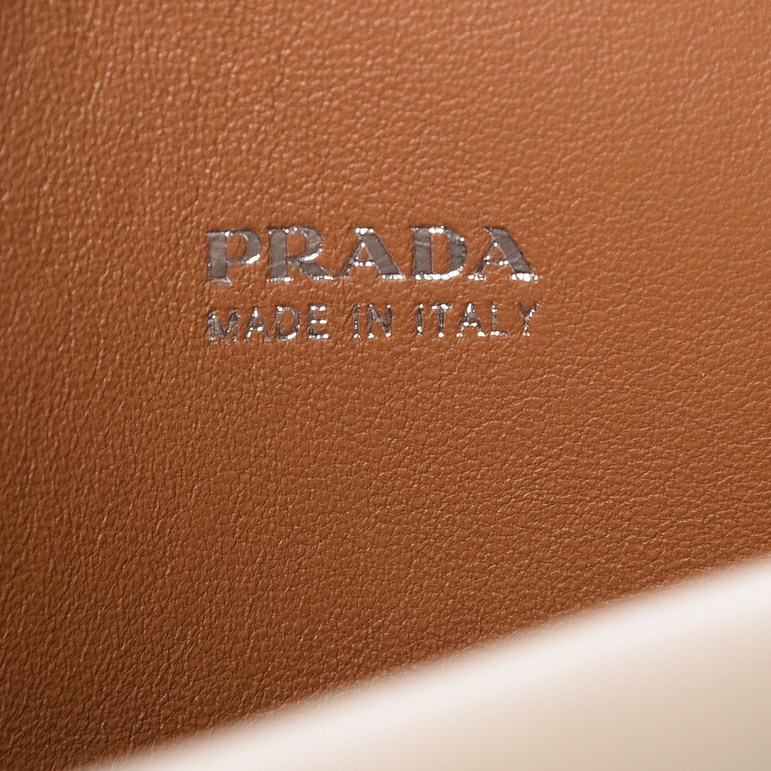Prada Vitello Soft Bi-Color Double Shoulder Bag Sabbia Caramel 6 of 7