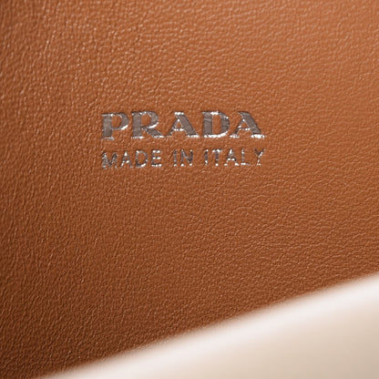 Prada Vitello Soft Bi-Color Double Shoulder Bag Sabbia Caramel 6 of 7