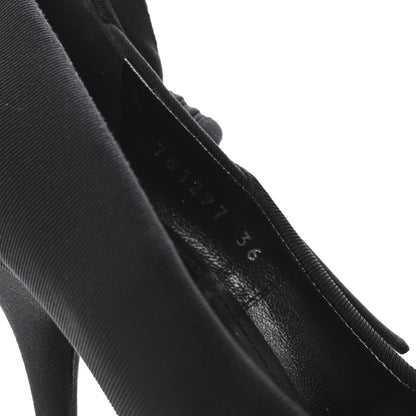 Balenciaga Stretch Cupro Nylon Jersey Knife Knot 110mm Pumps 36 Black 8 of 9
