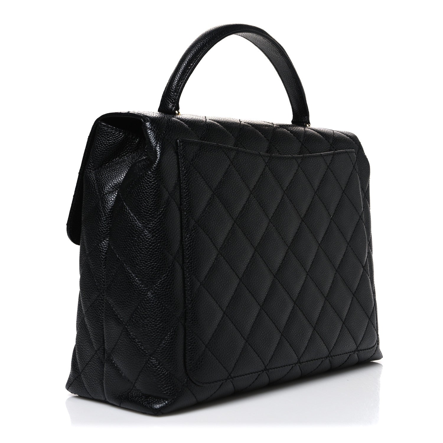 Chanel Caviar Quilted Jumbo Kelly Flap Black 3 of 10