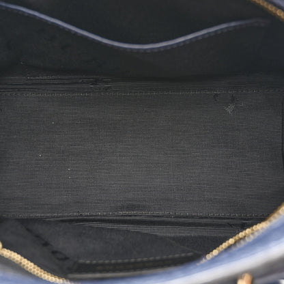 Burberry Signature Grain Small Clifton Bag Navy Blue 5 of 14