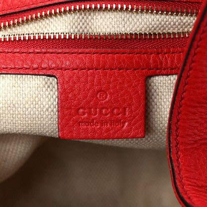 Gucci Pebbled Calfskin Small Soho Shoulder Bag Red 6 of 14