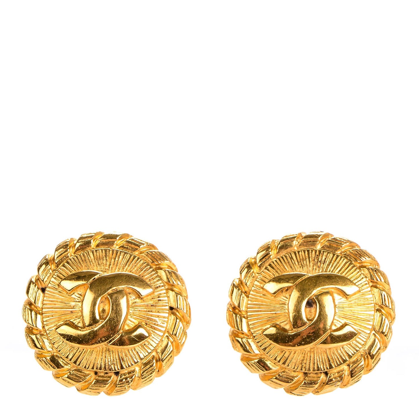 CC Clip On Earrings Gold