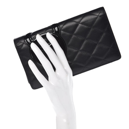 Chanel Calfskin Quilted Cambon Yen Wallet Black 2 of 11