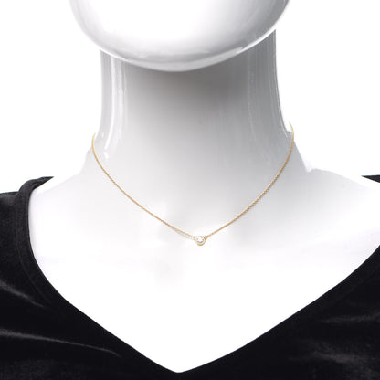 Tiffany 18K Yellow Gold Diamond .17ct Elsa Peretti Diamonds by the Yard Pendant Necklace 2 of 5