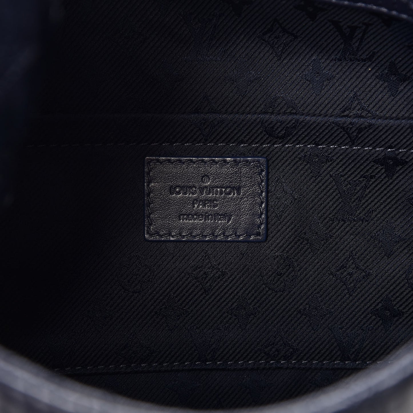 Calfskin Quilted Monogram Altair Clutch Navy