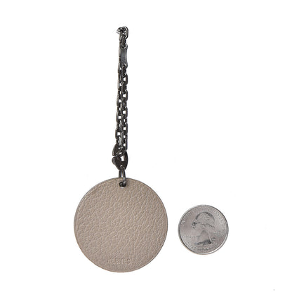 Hermes Togo Hippo Bag Charm Gris Tourterelle 2 of 3