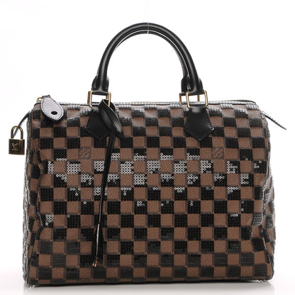Louis Vuitton Damier Paillettes Speedy 30 Black 1 of 7