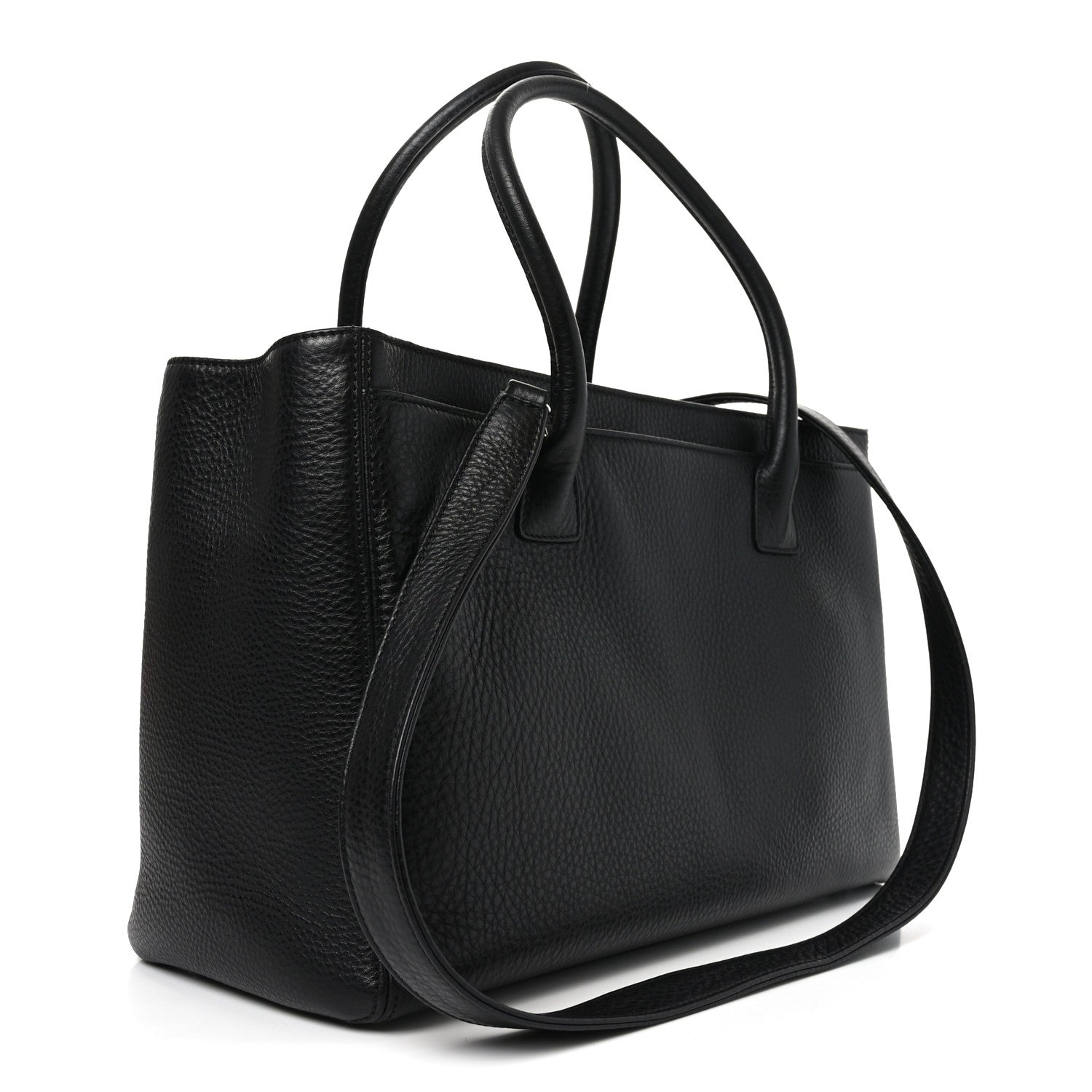 Chanel Calfskin Cerf Executive Shopper Tote Black 3 of 11