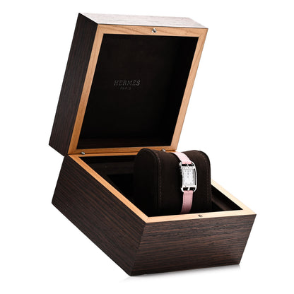 Hermes Stainless Steel Swift Diamond Pink Sapphire Mother of Pearl 23mm Cape Cod Quartz Watch Rose Sakura 5 of 5