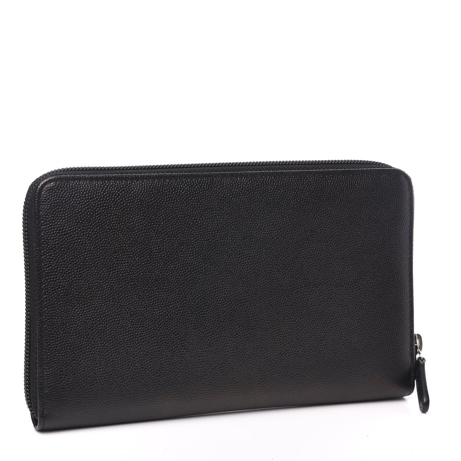 Chanel Caviar Large Sevruga Zip Around Organizer Wallet Black 3 of 9
