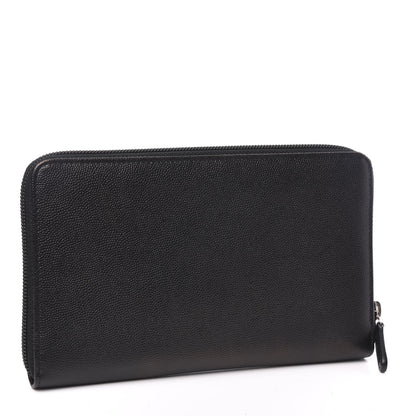Chanel Caviar Large Sevruga Zip Around Organizer Wallet Black 3 of 9