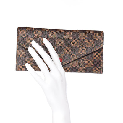Louis Vuitton Damier Ebene Josephine Wallet Red 2 of 7