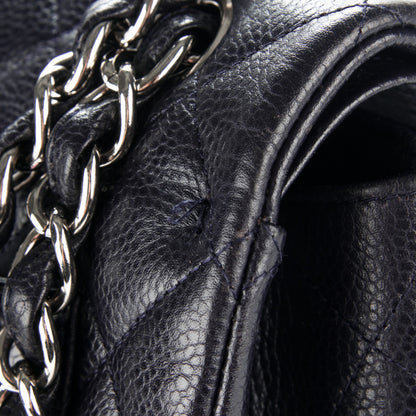 Chanel Caviar Quilted Maxi Double Flap Navy Blue 8 of 8