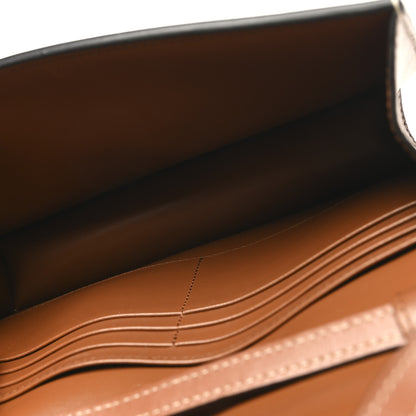 Celine Raffia Calfskin Triomphe Wallet on Strap Natural Tan 5 of 9