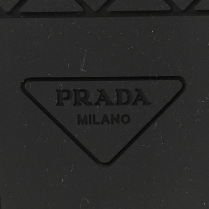 Prada Vitello Sport Spazzolato Rois Triangle Logo Womens Downtown Low Top 30mm Sneakers 36.5 White Black 7 of 10