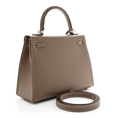 Hermes Epsom Kelly Sellier 25 Etoupe 3 of 12