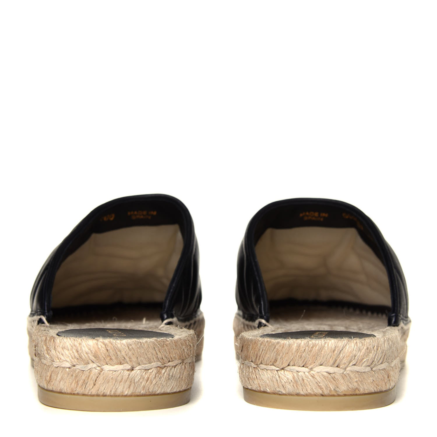 Gucci Nappa Matelasse GG Marmont Espadrille Slippers 41 Black 10 of 12