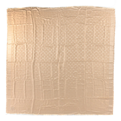 Louis Vuitton Silk Wool Monogram Shawl Dune 1 of 4