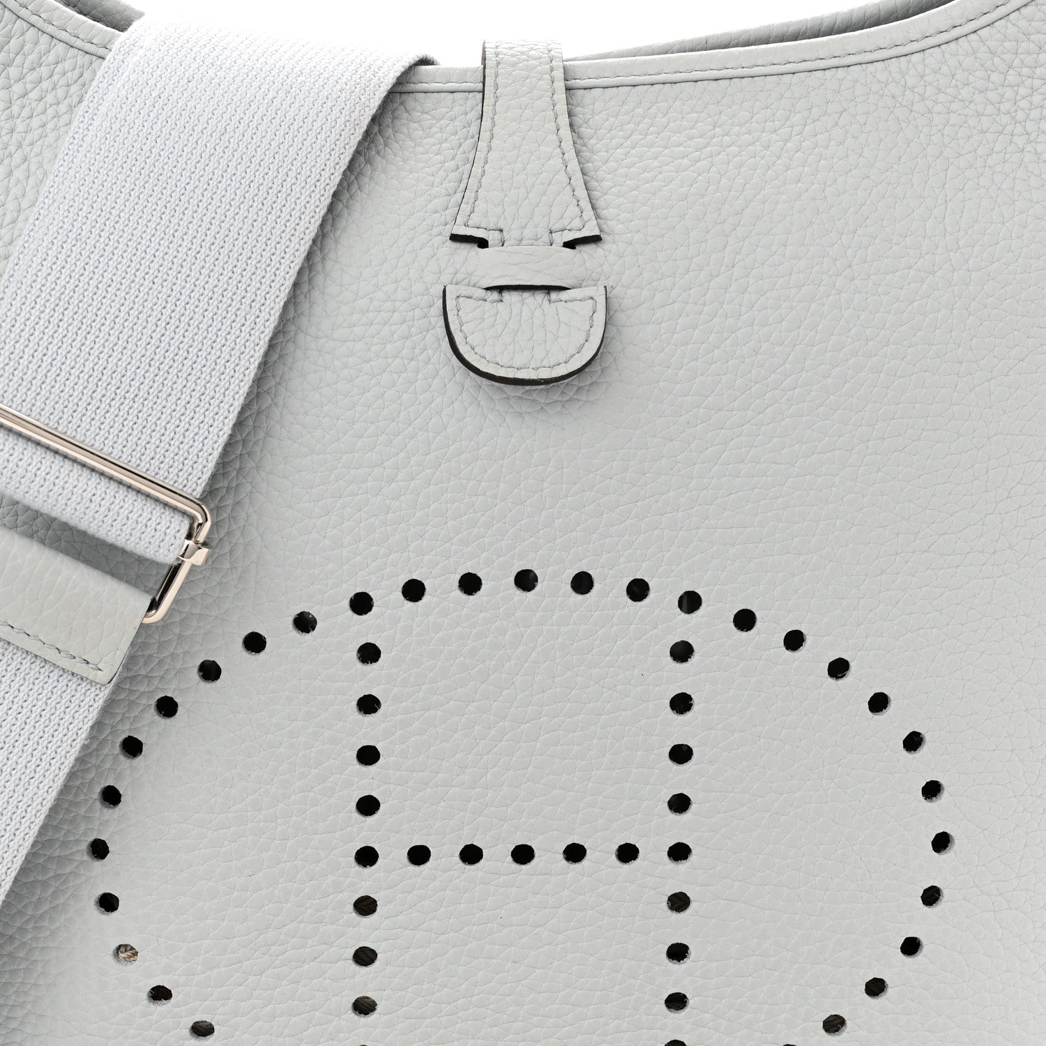 Hermes Taurillon Clemence Evelyne III PM Bleu Pale 8 of 11