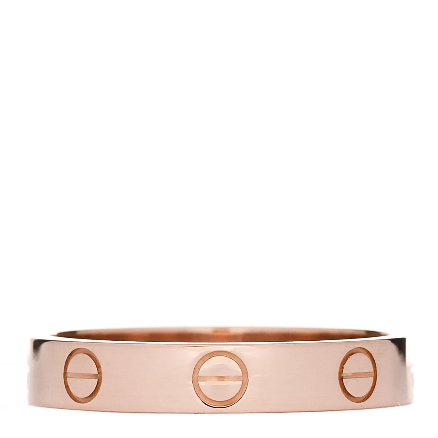 18K Pink Gold 3.5mm LOVE Wedding Band Ring 57 8