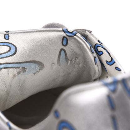 Gucci Miro Rubber Wax GucciGhost Print Mens New Ace Sneakers 9 Silver 8 of 9