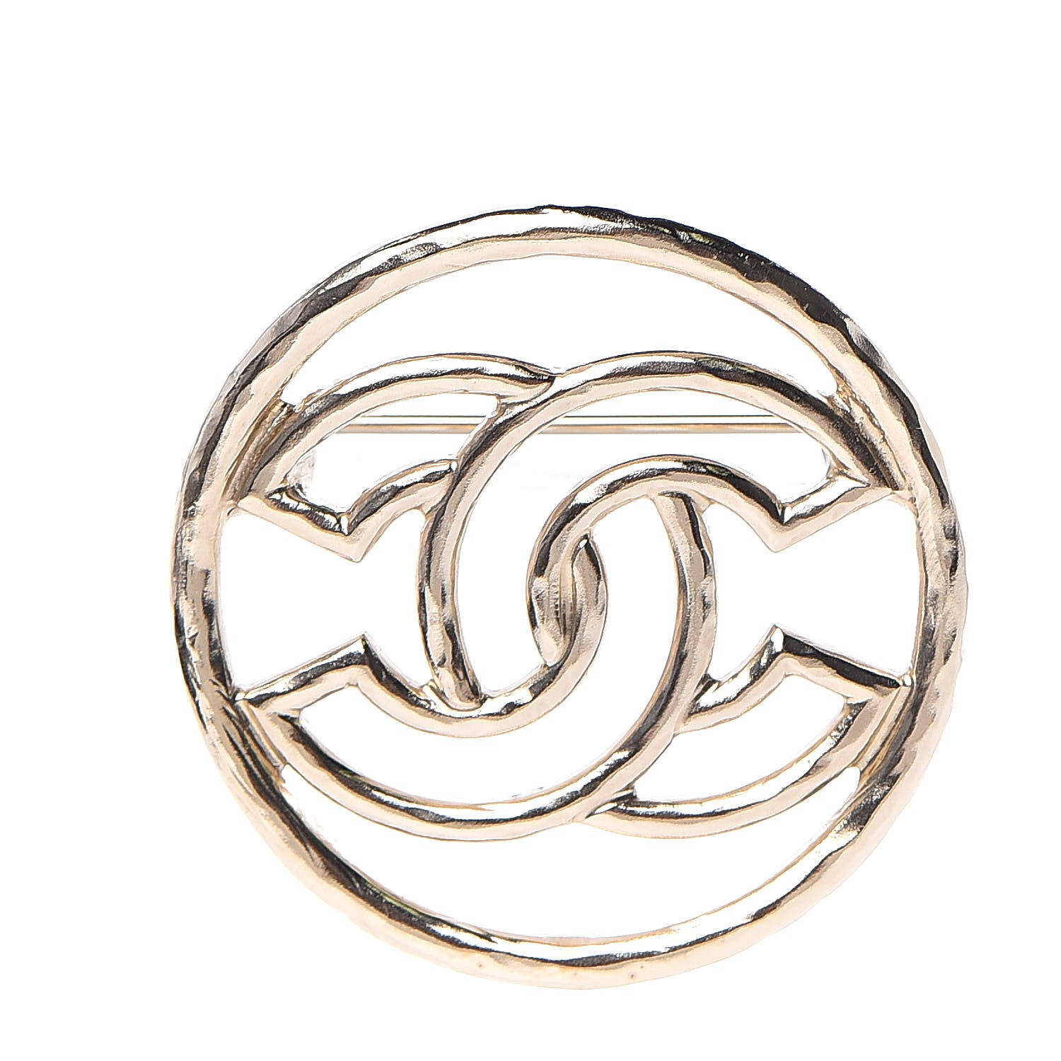 Chanel Metal CC Brooch Light Gold 1 of 4