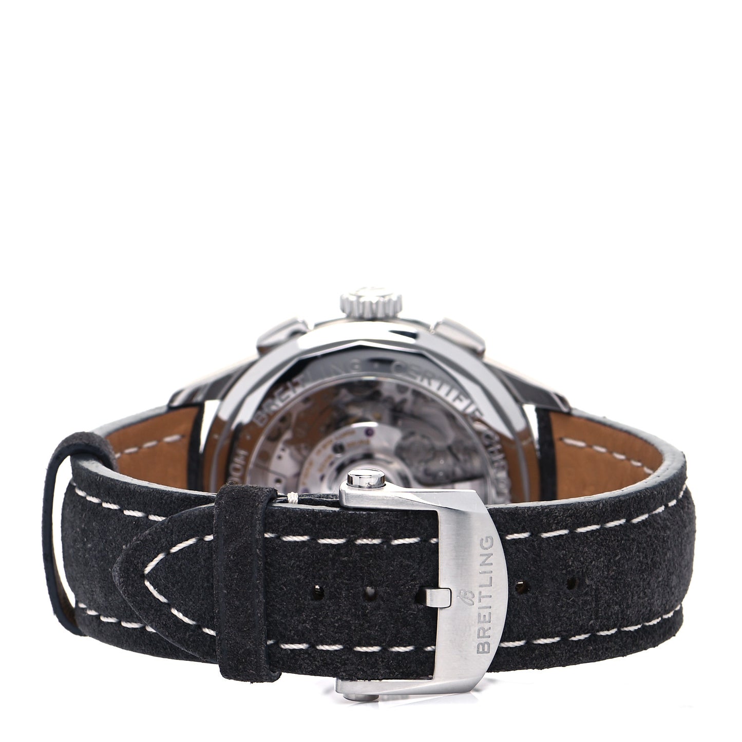 Stainless Steel Calfskin 42mm Premier B01 Chronograph Automatic Watch Grey AB0118221B1P2