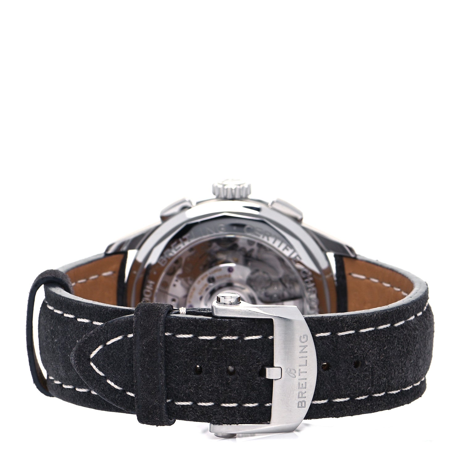 Breitling Stainless Steel Calfskin 42mm Premier B01 Chronograph Automatic Watch Grey AB0118221B1P2 3 of 5