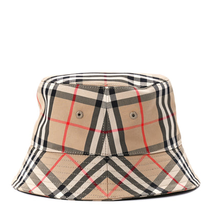 Burberry Technical Cotton Vintage Check Bucket Hat XS Archive Beige 4 of 8