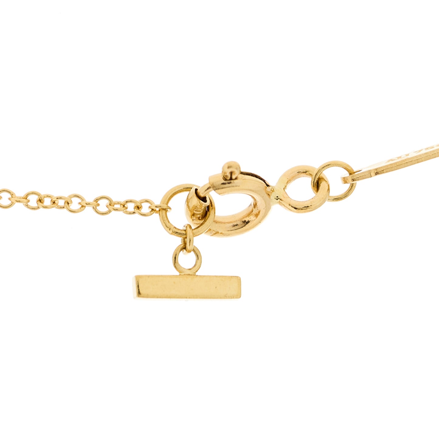 18K Yellow Gold Small T Smile Pendant Necklace