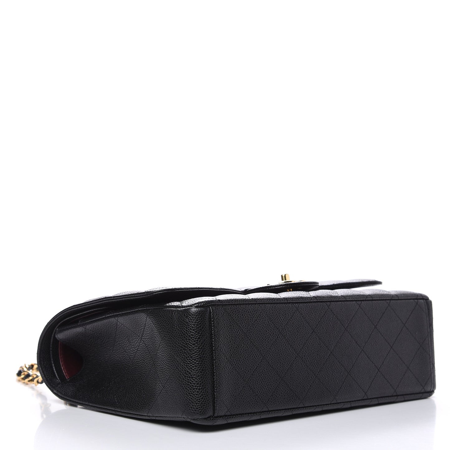Caviar Quilted Maxi Double Flap Black