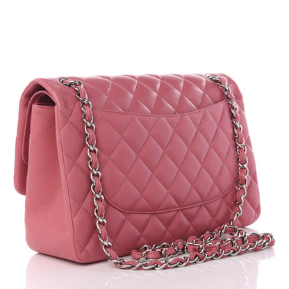 Chanel Lambskin Quilted Jumbo Double Flap Pink 2 of 8
