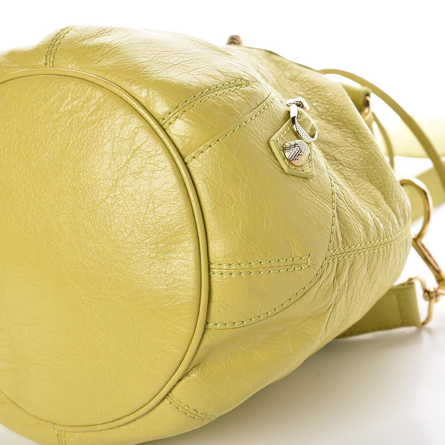 Balenciaga Agneau Giant 12 Gold Hardware Mini Pompon Jaune Poussin 6 of 9