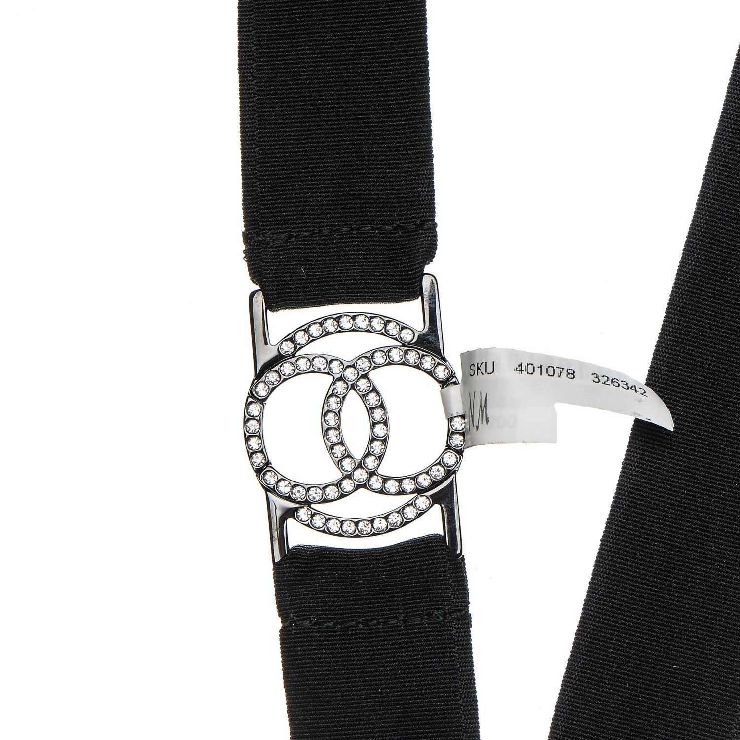 Chanel Crystal CC Emoji Robot Cat Lanyard Necklace Black Silver 4 of 5