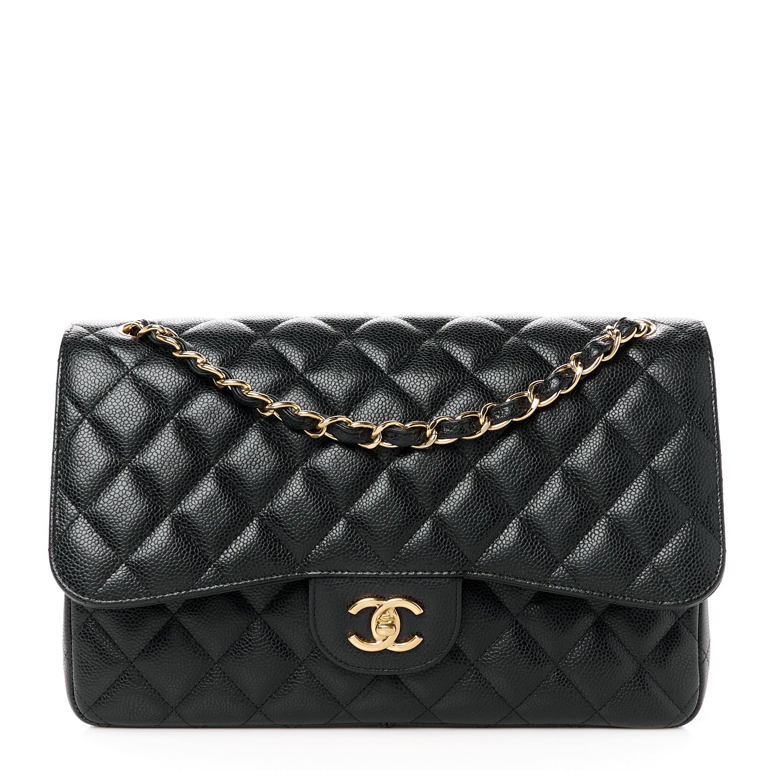 Chanel Caviar Quilted Jumbo Double Flap Black 1 of 10